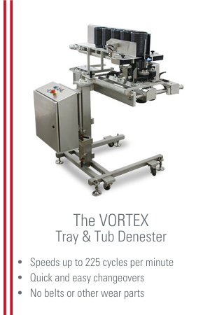 Vortex screw style denester